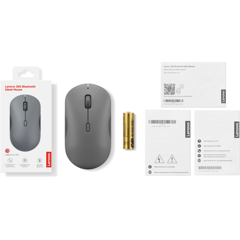 Мишка Lenovo 350 Bluetooth Silent Mouse Luna Grey (GY51S61904)