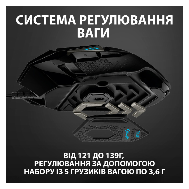 Мишка Logitech G502 Hero High Performance (910-005470)