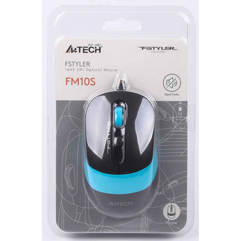 Миша A4-Tech Fstyler FM10S Black/Blue