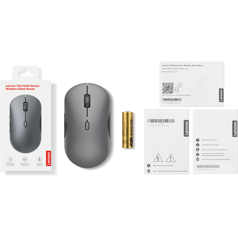 Миша Lenovo 700 Multi-Device Wireless Mouse Luna Grey (GY51S61898)