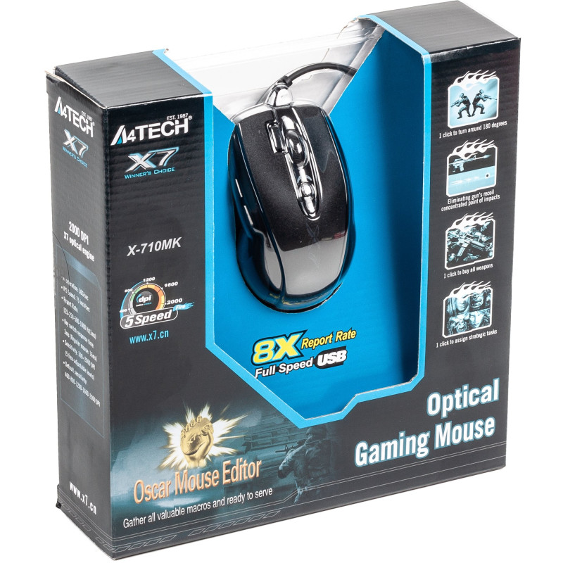Мишка A4Tech X-710MK black