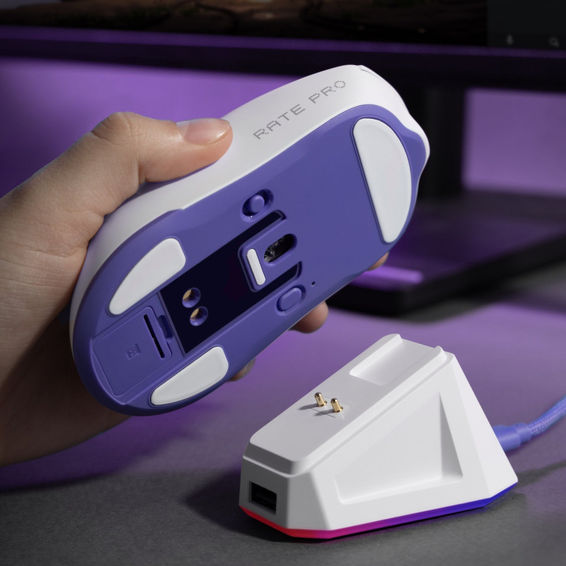 Мишка Proove Gaming Rate Pro with Charging Dock White