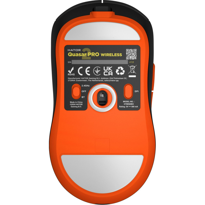 Мишка HATOR Quasar 2 PRO wireless (HTM560BO) black/orange
