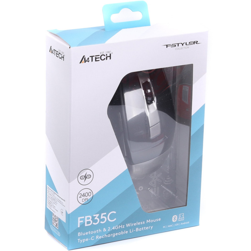 Мишка A4Tech FB35C Bluetooth Smoky Grey