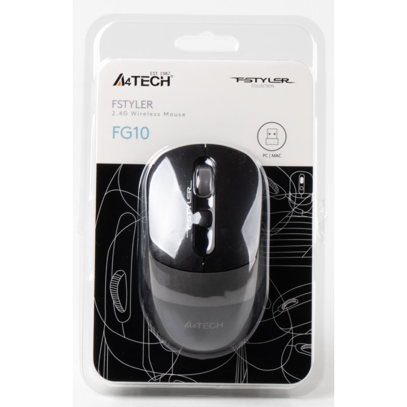 Миша A4Tech Fstyler FG10 Black/Grey