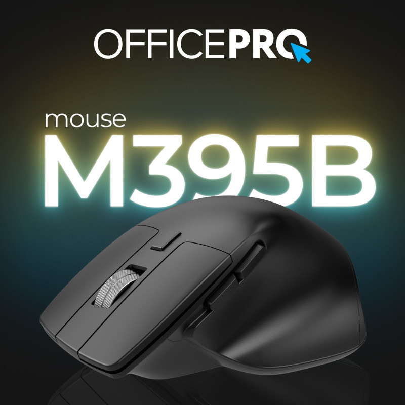 Мишь OfficePro M395B Silent Click Ergonomic Wireless Black (M395B)