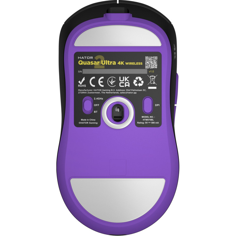 Мишка HATOR Quasar 2 Ultra 4K wireless (HTM570BL) black/lilac