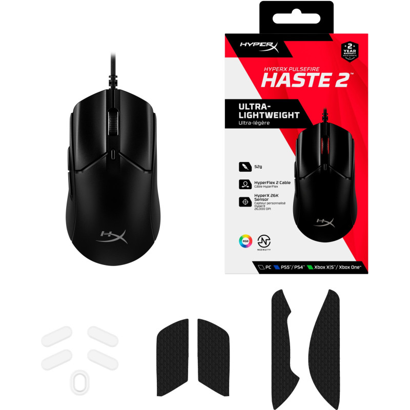 Мишка HyperX Pulsefire Haste 2 Black (6N0A7AA)