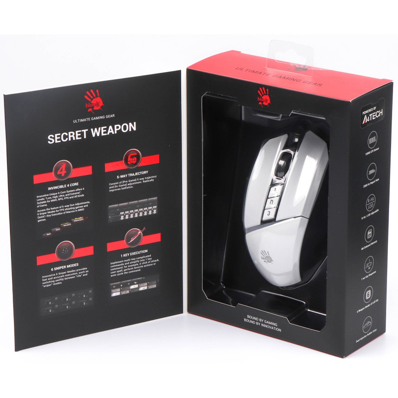 Мишка A4Tech Bloody W60 Max Panda White