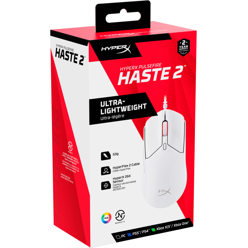 Мишка HyperX Pulsefire Haste 2 White (6N0A8AA)