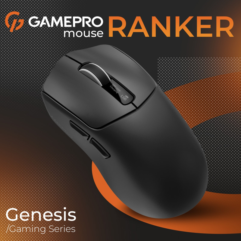 Мишка GamePro Genesis Ranker Wireless/Bluetooth/USB-C Black (GM012B)