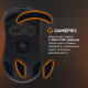 Мишка GamePro Genesis Ranker Wireless/Bluetooth/USB-C Black (GM012B)