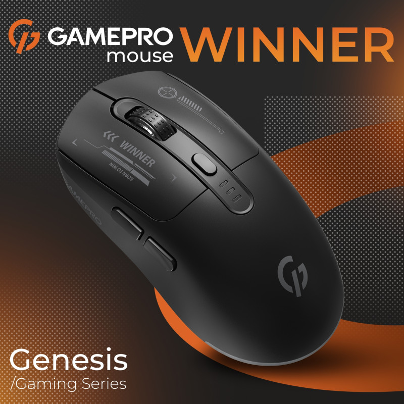Мишка GamePro Genesis Winner Wireless/Bluetooth/USB-C Black (GM079B)