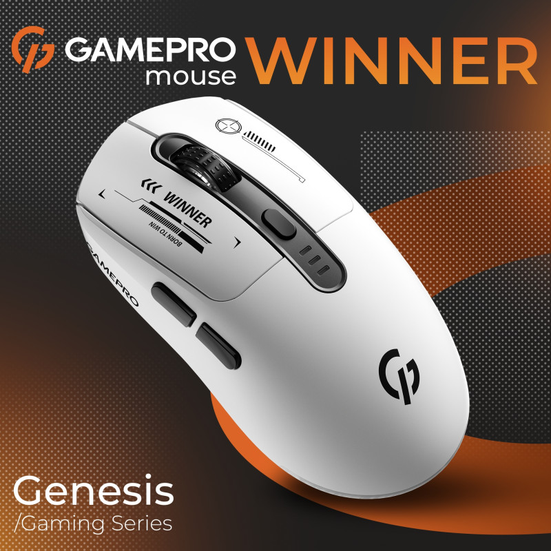 Мишка GamePro Genesis Winner Wireless/Bluetooth/USB-C White (GM079W)