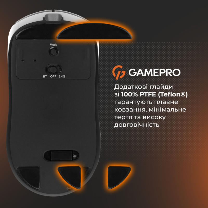 Мишка GamePro Genesis Winner Wireless/Bluetooth/USB-C White (GM079W)