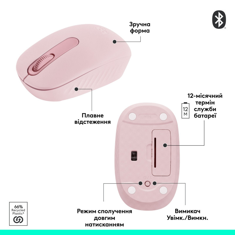 Logitech M196 Bluetooth Rose (910-007461)