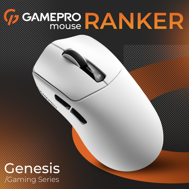 Мишка GamePro Genesis Ranker Wireless/Bluetooth/USB-C White (GM012W)