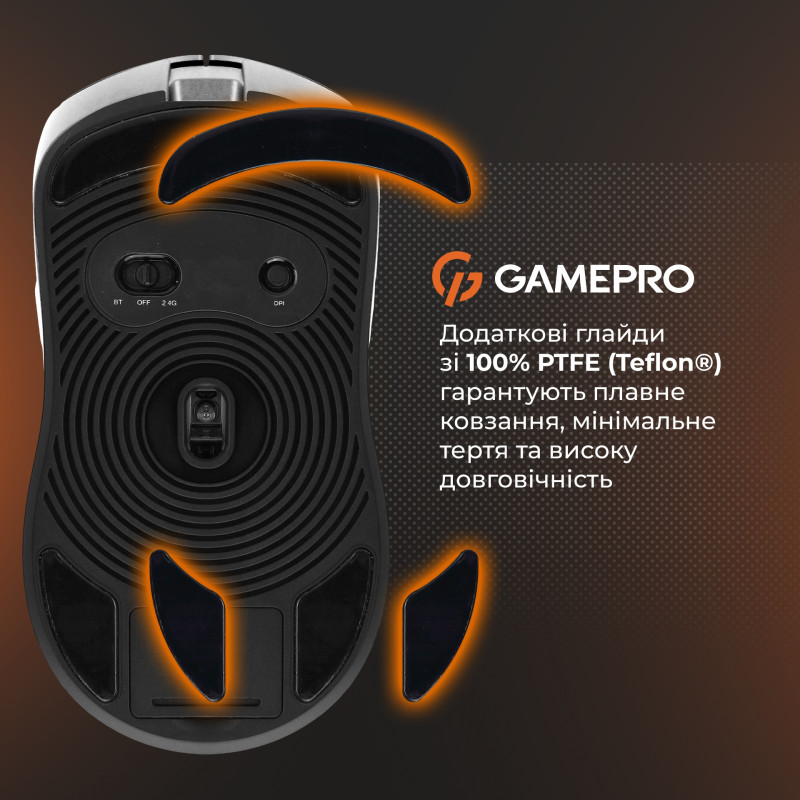 Мишка GamePro Genesis Ranker Wireless/Bluetooth/USB-C White (GM012W)