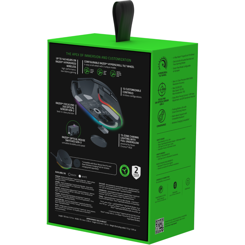 Мишка RAZER Basilisk V3 Pro 35K Black (RZ01-05240100-R3G1)