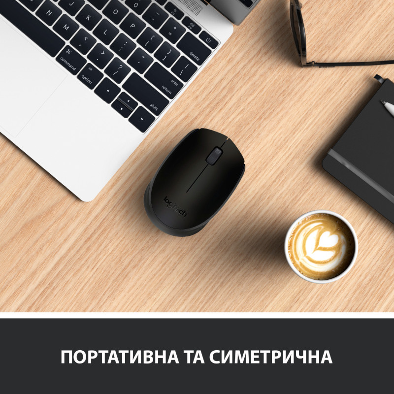 Мишка Logitech M170 Wireless Grey/Black (910-004642)