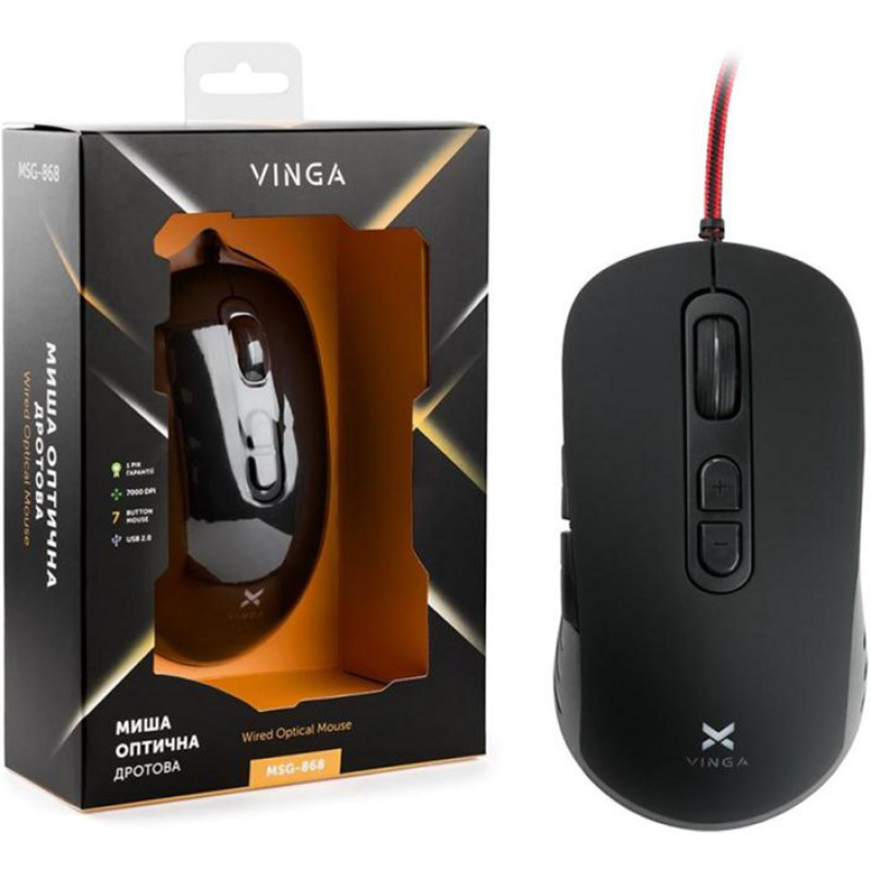 Мишка Vinga MSG-868 Silent black