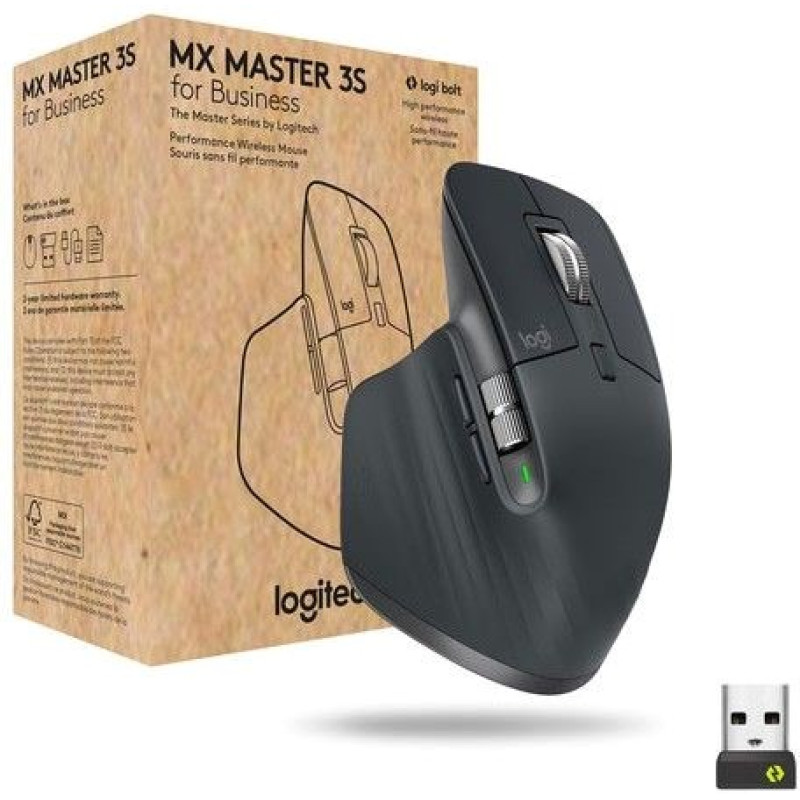 Мишка Logitech MX Master 3S for Business Performance Wireless/Bluetooth Graphite (910-006582)