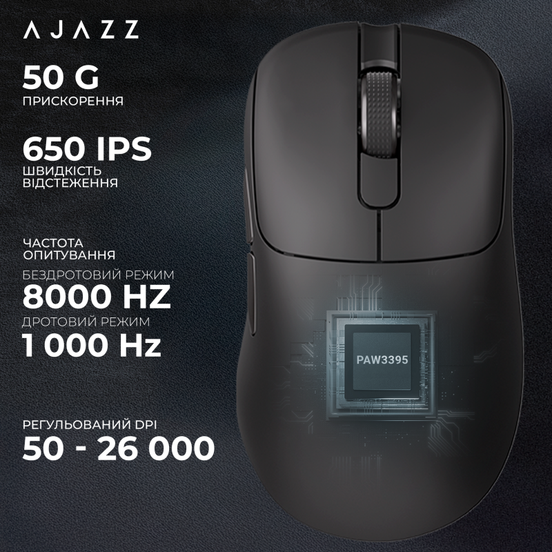 Мишка Ajazz AJ179Pro Black (AJ179-PRO-B)