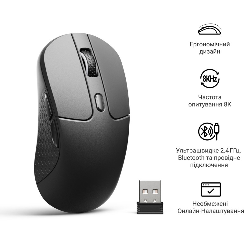Мишка Keychron M3 WL Black (M3-A23)