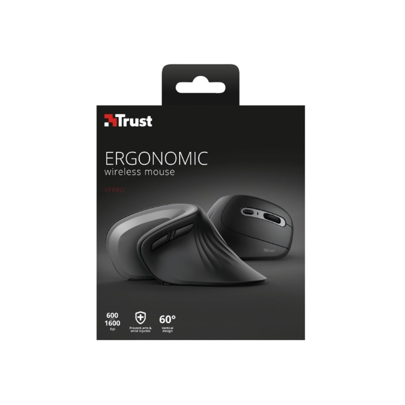 Мишка Trust Verro Ergonomic Wireless Black (23507)