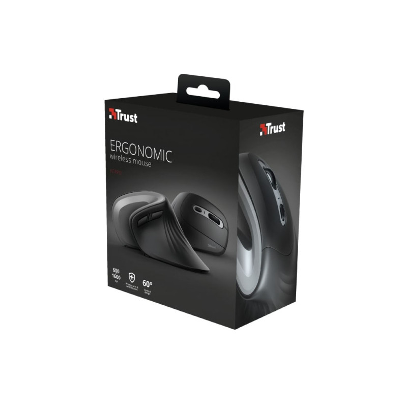 Мишка Trust Verro Ergonomic Wireless Black (23507)