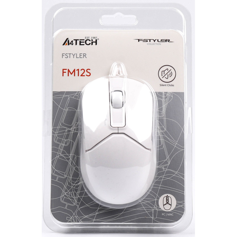 Мишка A4Tech Fstyler FM12S White