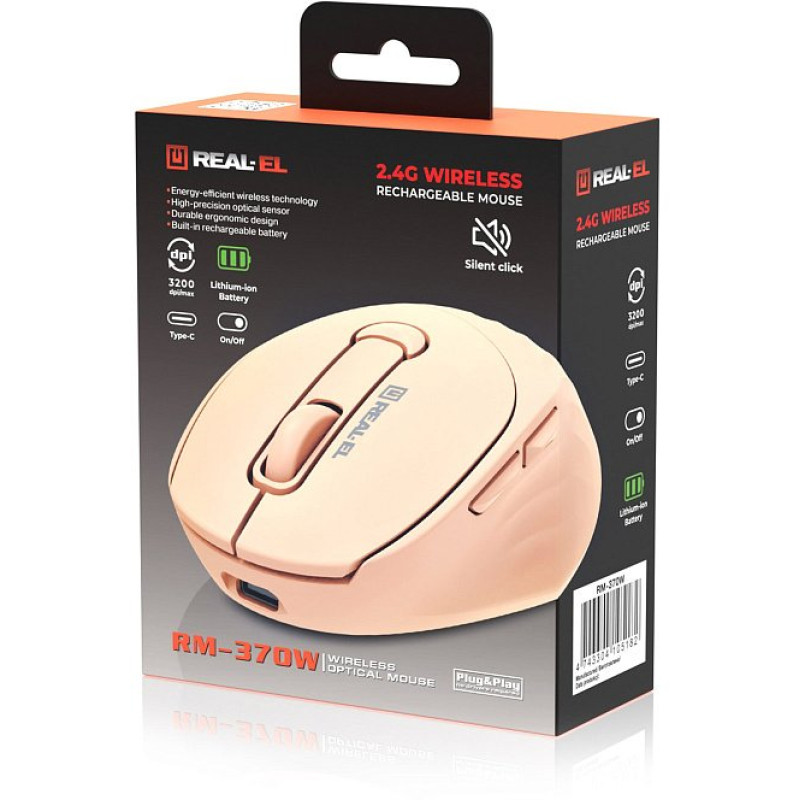 Мишка REAL-EL RM-370W (EL123200056)