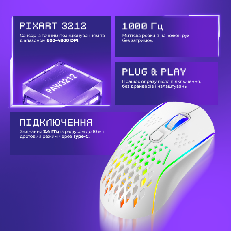 Миша Proove Gaming Buzz Black (WMBU00022401)