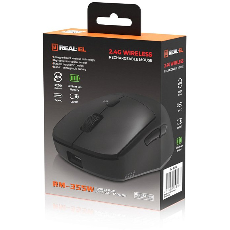 Миша REAL-EL RM-355W (EL123200054)