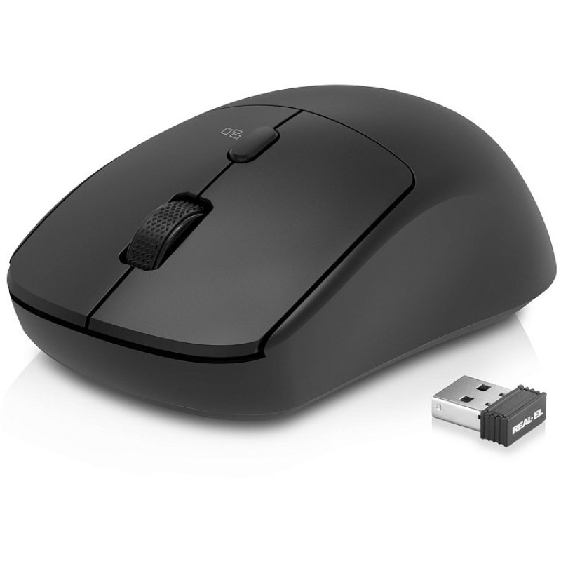 Миша REAL-EL RM-317W Black (EL123200052)