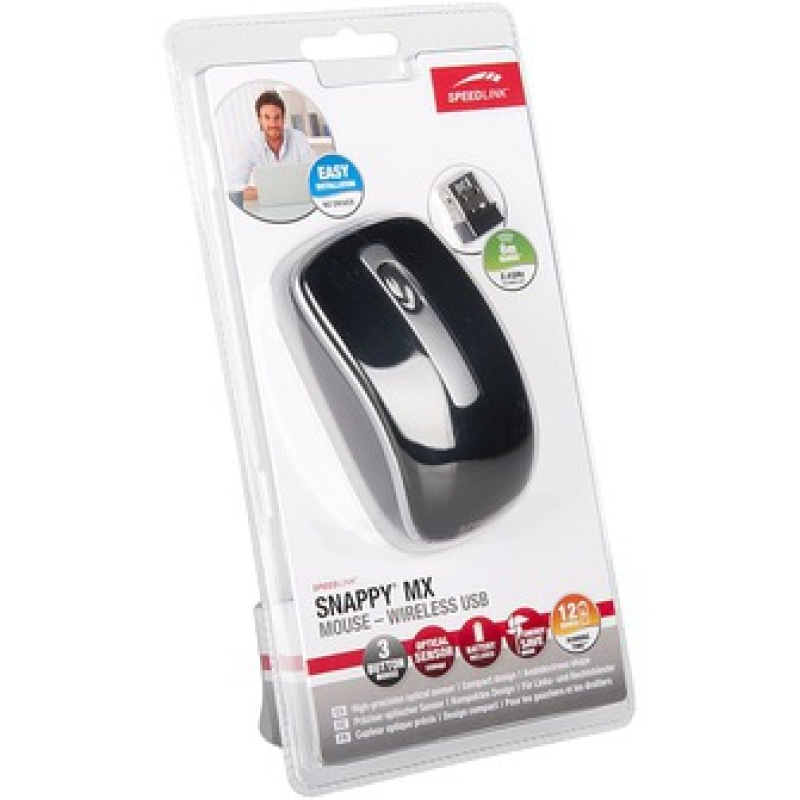 Мишка Speedlink Snappy MX Wireless USB Black-Silver (SL-6340-BKSV)
