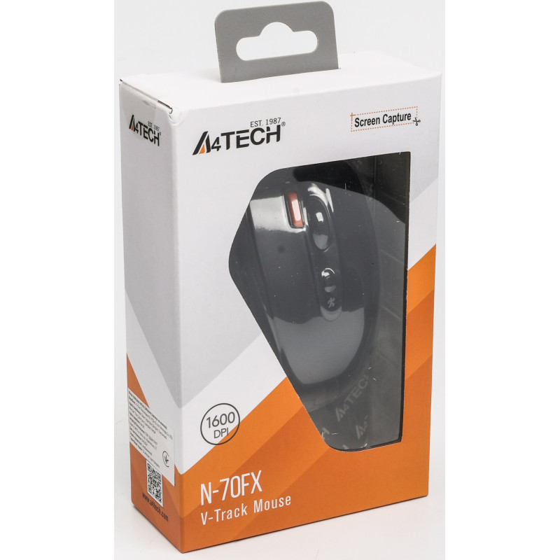 Мишка A4Tech N-70FX-1 USB V-Track Black