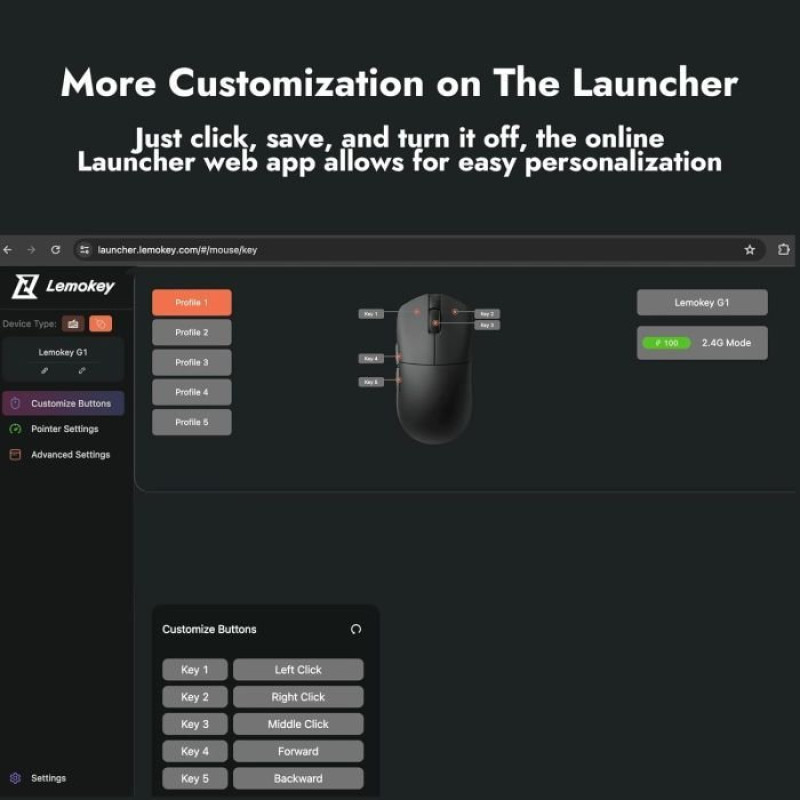 Миша Lemokey G1 USB/WL/BT White (G1-A2)