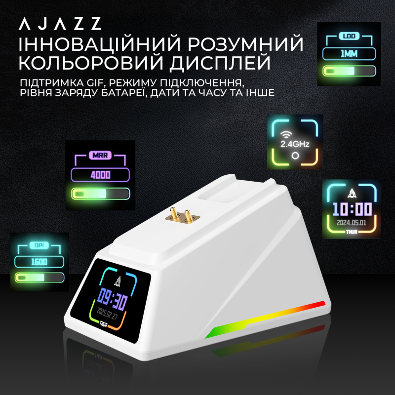 Мишка Ajazz AJ159 APEX Wireless (AJM159-AW) White