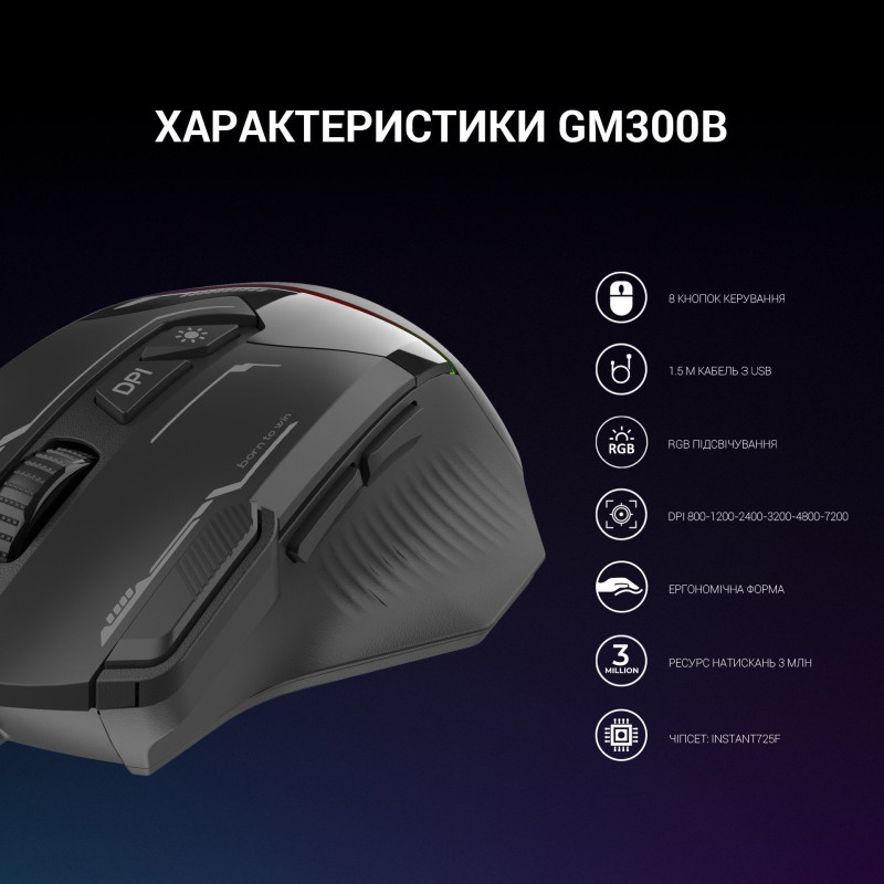 Мишка GamePro GM300B Black