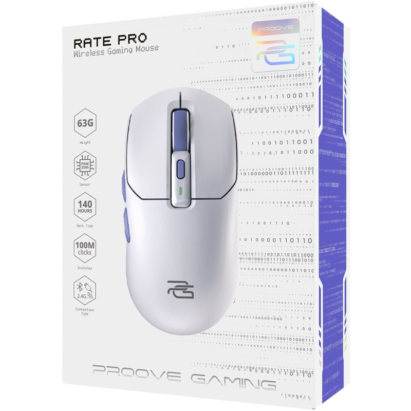 Мишка Proove Gaming Rate Pro White (WMRP00022002)