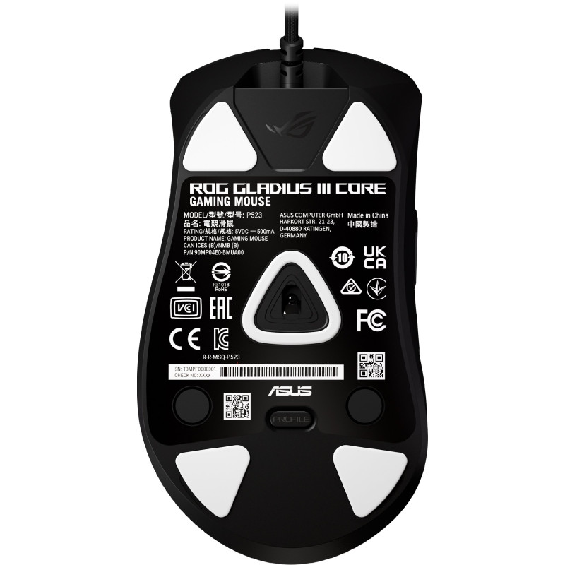 Миша ASUS ROG Gladius III Core RGB USB Black (90MP04E0-BMUA00)