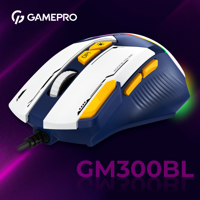 Мишка GamePro GM300BL Blue-White