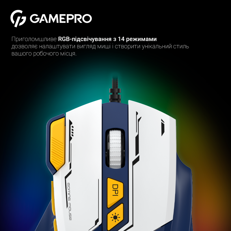 Мишка GamePro GM300BL Blue-White