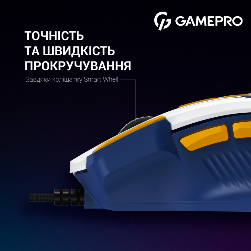 Мишка GamePro GM300BL Blue-White
