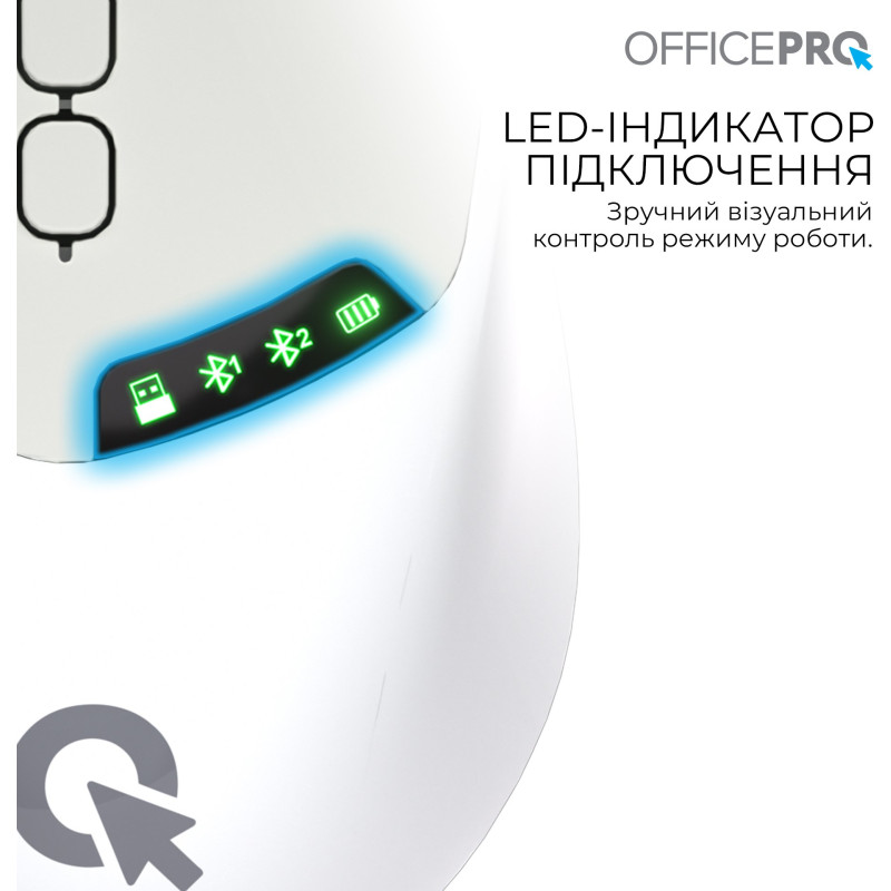 Мишка OfficePro M520W Wireless/Bluetooth White (M520W)