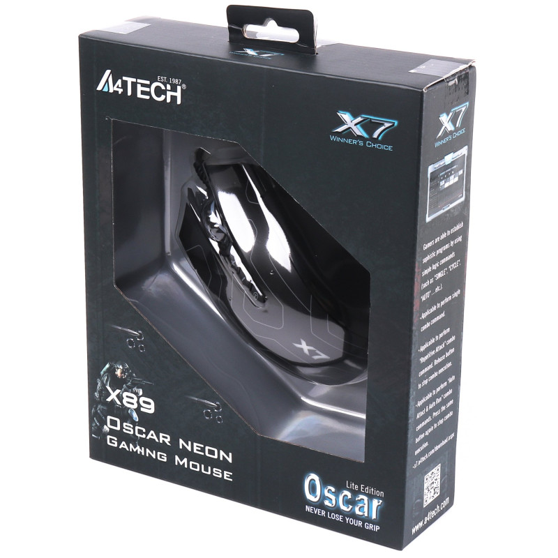 Мишка A4Tech X89 Black