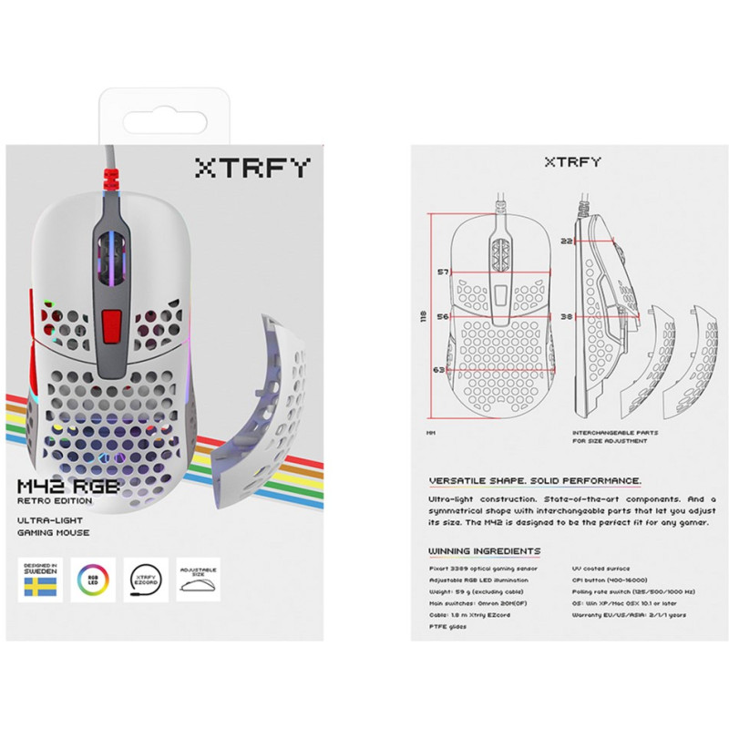 Миша Xtrfy M42 RGB USB Retro (XG-M42-RGB-RETRO)