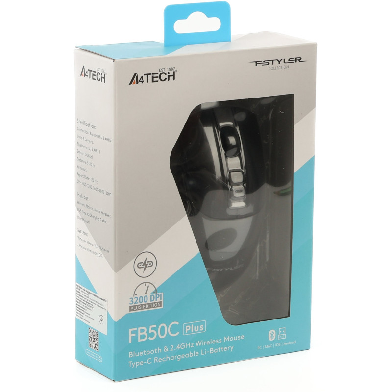 Мишка A4Tech Fstyler FB50C Plus Black