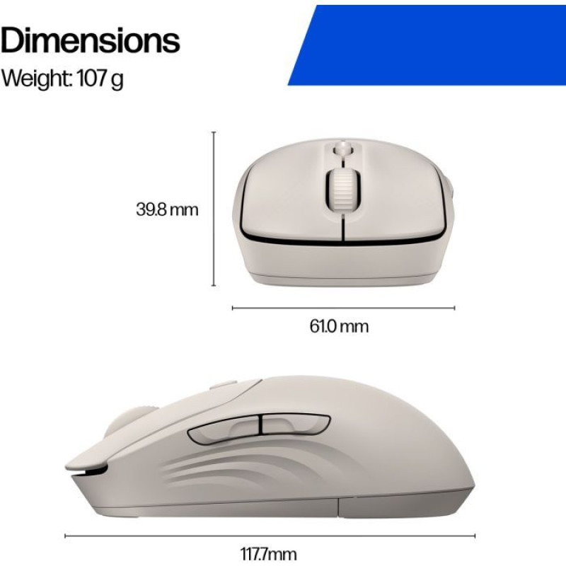 Миша HP 400 Quiet, WL/BT Maple (AZ7B6AA)